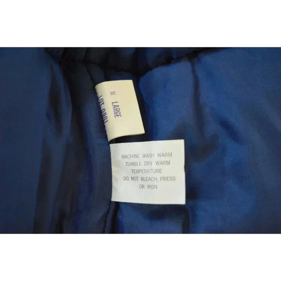 JCPenney Men's Vintage Blue Nylon & Polyester Puffer Vest Size L - Picture 6 of 6